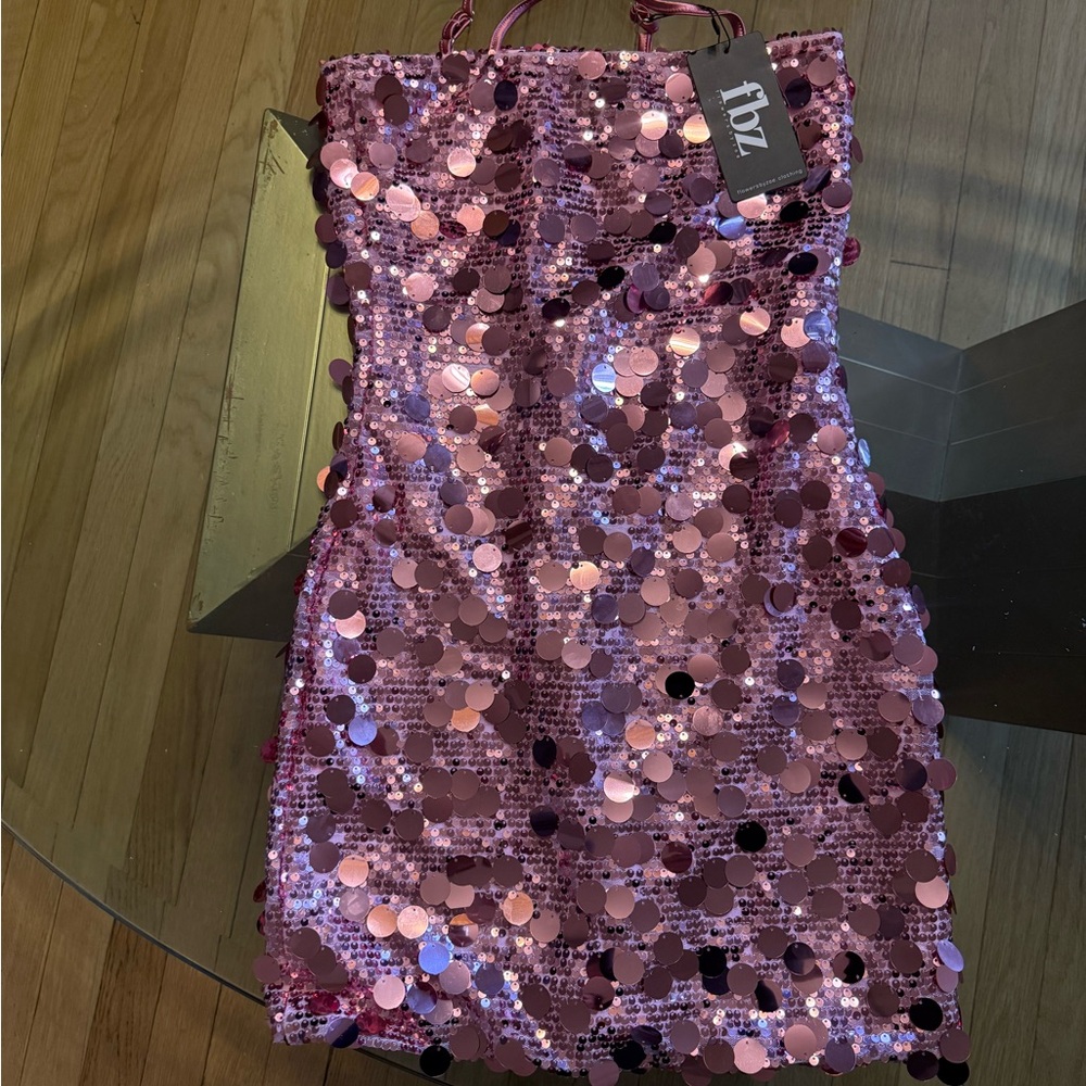 Flowers by Zoe Pink Sequin Party Dress